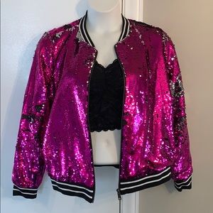 Torrid Sequin Bomber Jacket